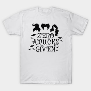 Zero Amucks Given Halloween Witches T-Shirt